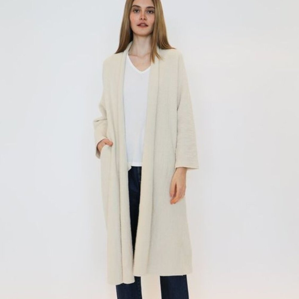 [SOLD] Uzbek Pima Cotton Cardigan in Cream